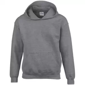 Image of Gildan Heavy Blend Childrens Unisex Hooded Sweatshirt Top / Hoodie (S) (Graphite Heather)