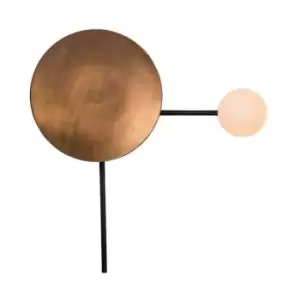 Image of Larissa Nikaia Sconce Wall Lamp Black-Copper Rusty 1 Light