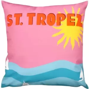 Image of Furn - St Tropez 100% uv & Water Resistant Outdoor Cushion Cover, Multi, 43 x 43 Cm