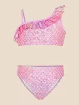 Image of Accessorize Girls Mermaid Bikini - Pink, Size Age: 5-6 Years, Women