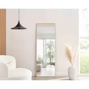 Image of Furniture Box Emma 140x50cm Gold Rectangle Frame Wall Mirror