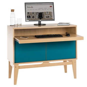 Image of Teknik Contemporary 5416966 Work Centre - Beech and Peacock Blue