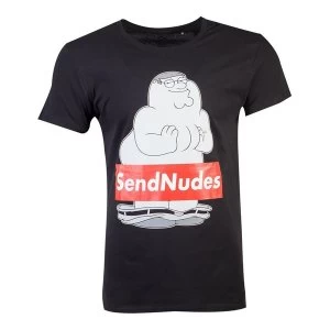 Image of Family Guy - Sendnudes Mens Medium T-Shirt - Black