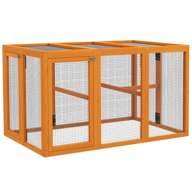 Image of PawHut Wooden Chicken Coop with Combinable Design, for 1-3 Chickens - Pawhut 5056725502409