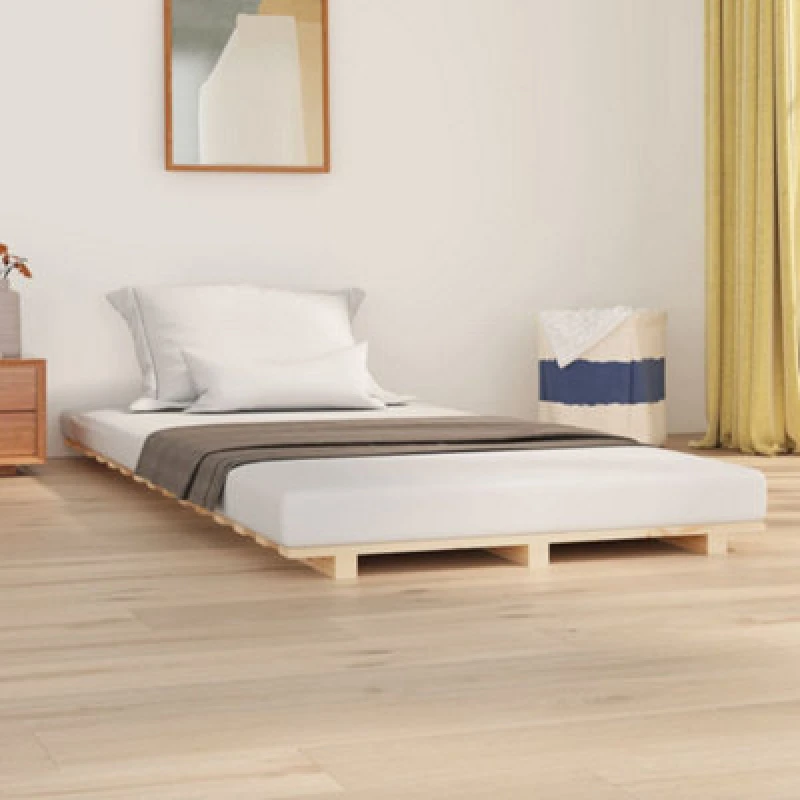 Image of Vidaxl Bed Frame Without Mattress 90X190 Cm Single Solid Wood Pine