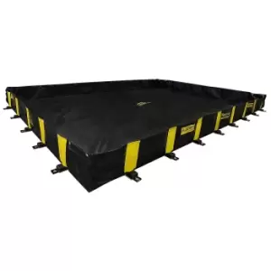 Image of Justrite QuickBerm rigid lock folding tray, with Rigid-Lock, sump capacity 11321 l