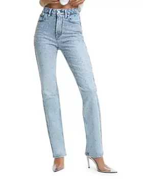 Image of Good American Good Icon High Rise Straight Leg Jeans in B953