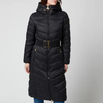 Image of Barbour International Womens Lineout Quilt Coat - Black - UK 12