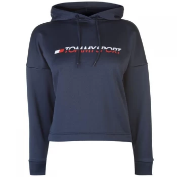 Image of Tommy Sport Logo Hoodie - SPORT NAVY401