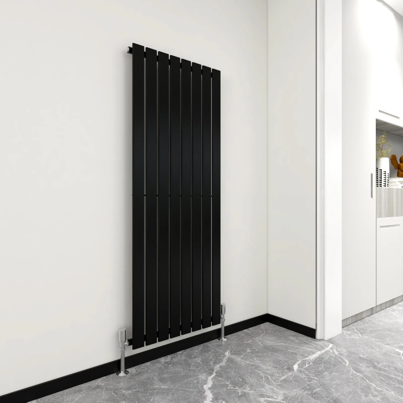 Image of MCC DIRECT 1600 x 544mm Single Designer Flat Panel Central Heating Radiator matt Black HS2323
