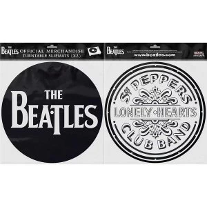 Image of The Beatles - Drop T Logo & Sgt Pepper Drum Turntable Slipmat Set