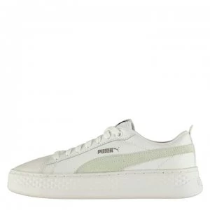 Image of Puma Smash Platform Ladies Trainers - White