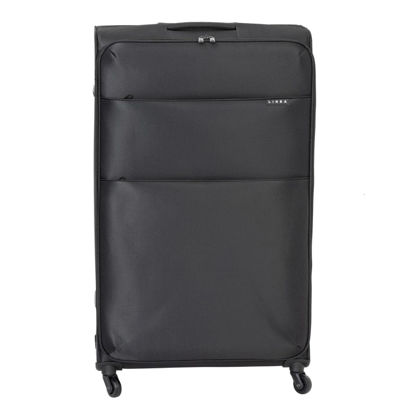 Image of Linea Sorento Fabric Soft Shell Suitcase Black unisex 18in/47cm
