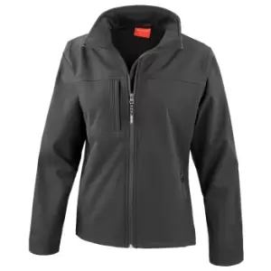 Image of Result Womens Softshell Premium 3 Layer Performance Jacket (Waterproof, Windproof & Breathable) (M) (Black)