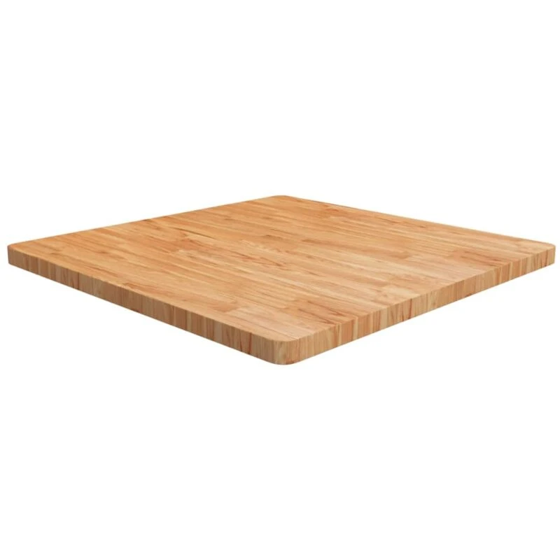 Image of Vidaxl Square Table Top Light Brown 90X90X4Cm Treated Solid Wood Oak, Brown 343063