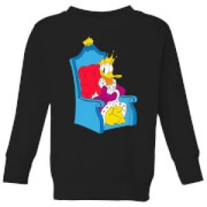 Image of Disney King Donald Kids Sweatshirt - Black - 3-4 Years