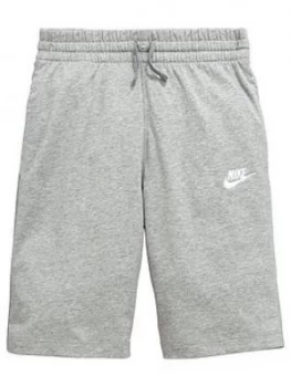 Image of Nike Older Boys Jersey Shorts - Grey Heather Size M 10-12 Years