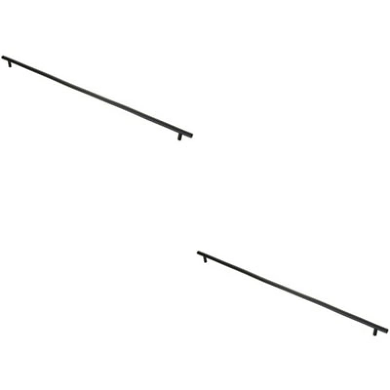 Image of Loops 2x T Bar Cupboard Pull Handle 668 x 12mm 608mm Fixing Centres Matt Black unisex