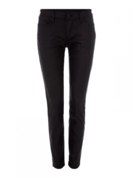 Image of True Religion Halle Skinny Coated Jeans In Black