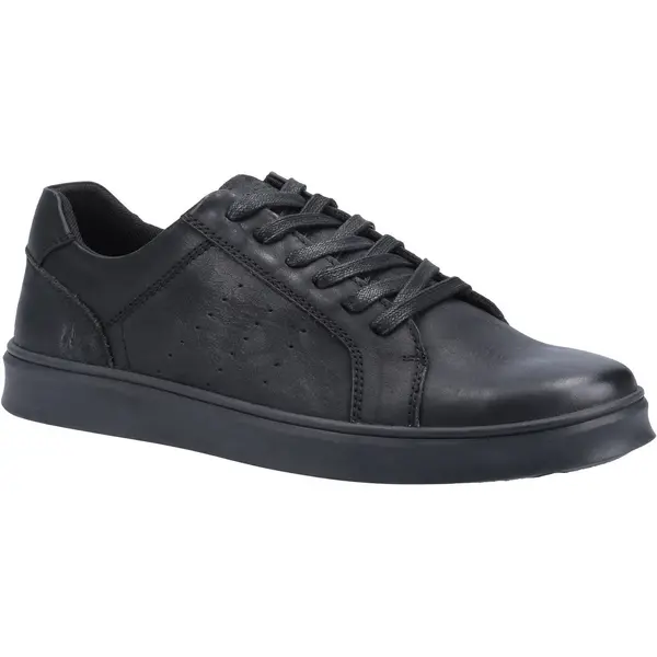Image of Hush Puppies Mens Mason Leather Lace Up Casual Trainers Shoes - UK 9