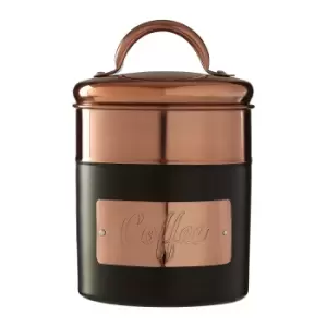 Image of Coffee Canister in Charcoal/Copper