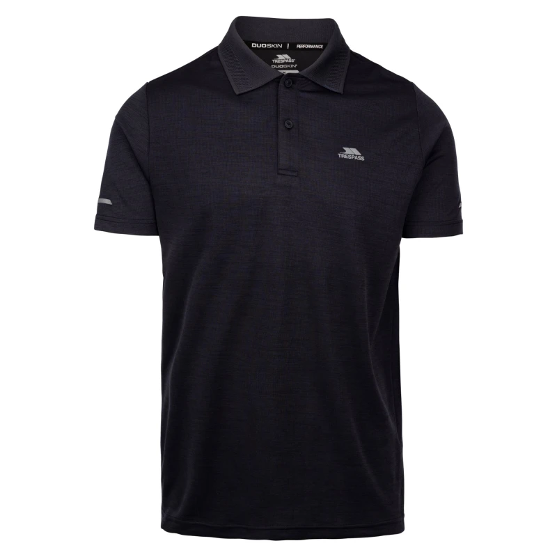 Image of Trespass Trespass Men Mckay Active Polo Shirt in Dark Brown Size: large Dark Brown L Male 5063703806138