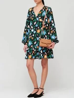 Image of Kate Spade New York Floral Garden Tie Neck Dress