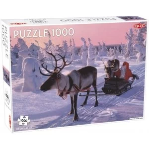 Image of Santa Claus in Sleigh 1000 Piece Jigsaw Puzzle