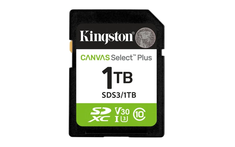 Image of Kingston Technology Kingston Technology 1TB SDXC Canvas Select Plus Gen3 150MB/s C10 UHS-I U3 V30 SDS3/1TB