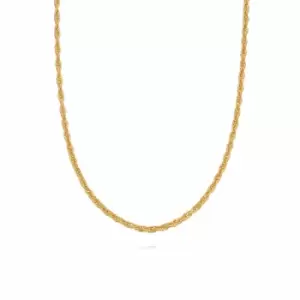 Image of Daisy London Jewellery 18ct Gold Plated Sterling Silver Isla Rope Necklace 18ct Gold Plate