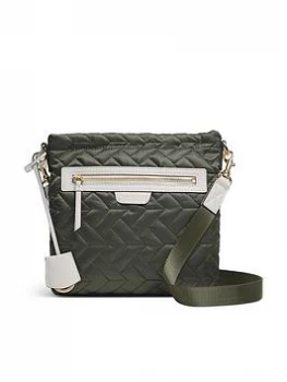 Image of Radley Finsbury Park Quilted Small Zip Top Crossbody Bag - Khaki