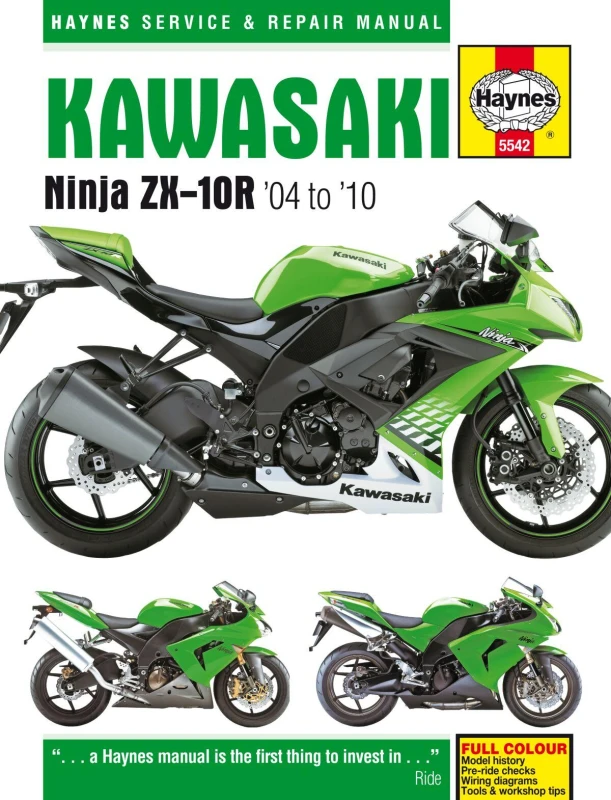 Image of 5542 - Haynes Service Manual For Kawasaki ZX-10 R 1000 2004-2010 5542