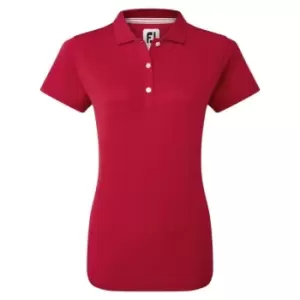 Image of Footjoy Neck Trim Polo Shirt Womens - Red