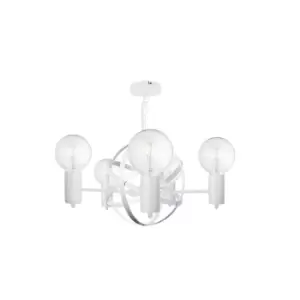 Image of Solar Pendant Ceiling Light White, 60cm, 5x E27