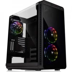 Image of Thermaltake View 37 RGB Plus Midi tower PC casing Black 3 built-in LED fans, Window, Dust filter, LC compatibility, Tool-free HDD bracket, Suitable fo