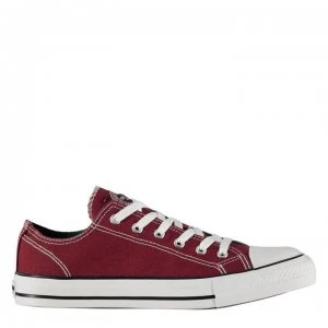 Image of SoulCal Canvas Low Mens Trainers - Burgundy