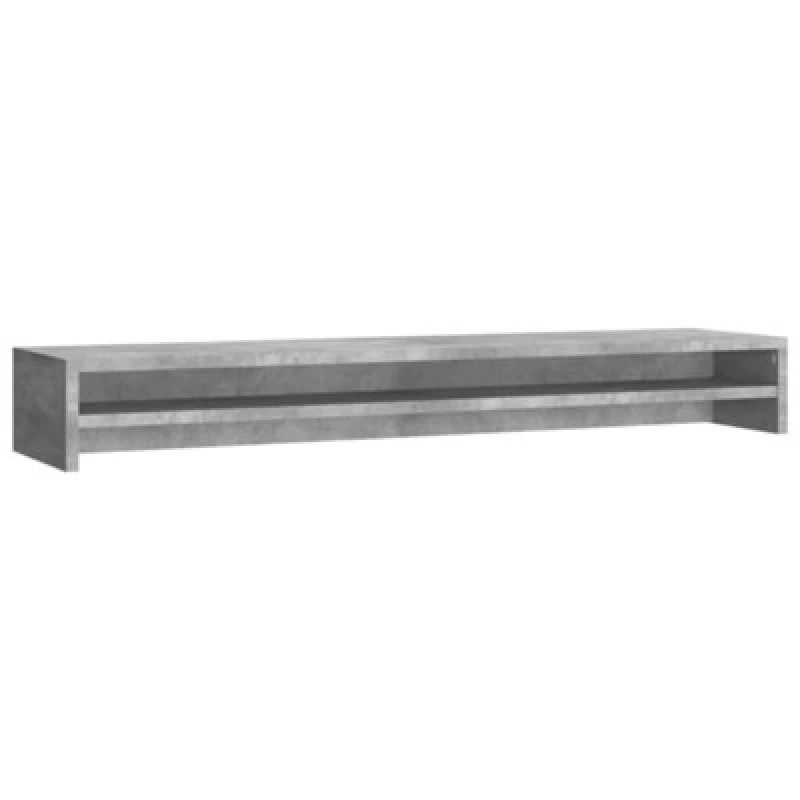 Image of vidaXL Monitor Stand Concrete Grey 100X24X13cm Engineered Wood, Grey 800337