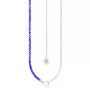 Image of Charmista Member Violet Sterling Silver Enamel Charm Necklace KE2190-007-13