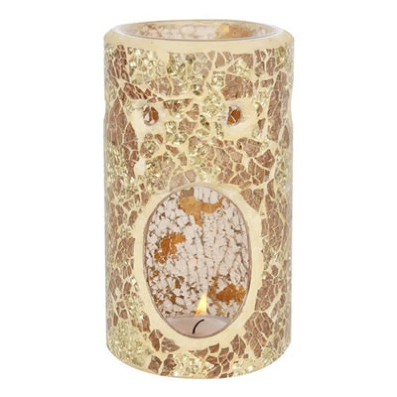 Image of Something Different Something Different Pillar Oil Burner in Gold Gold One Size Unisex 5059699529632