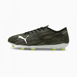 Image of PUMA Ultra 4.2 FG/AG Mens Football Boots, Black/White/Yellow Alert Size 9 Shoes