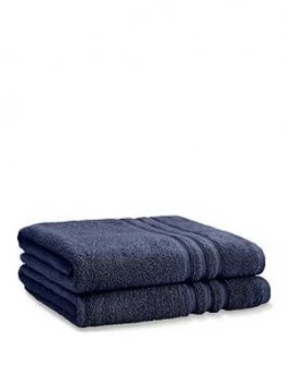 Image of Catherine Lansfield Zero Twist Bath Sheets - Navy