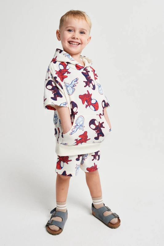 Image of Brand Threads Spidey & Friends 2 PC Daywear Set Size: 1-2 Years Multicolor Unisex 1-2 Years