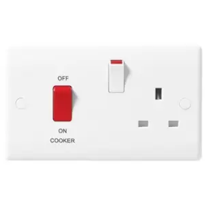 Image of BG Nexus White Double Cooker Switch / Socket 45A - 871