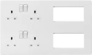 Image of KnightsBridge Screwless Combination Plate - Matt White