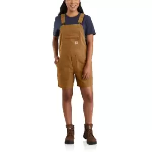 Image of Carhartt Womens Rugged Flex Relaxed Fit Shortall Overalls XS - Bust 33' (84cm)