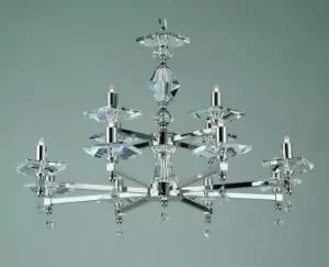 Image of Capri Optic Glass 12 Arm Chandelier
