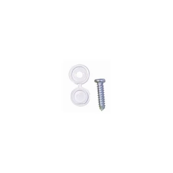 Image of Number Plate Cap & Screw - White - PWN100 - Wot-nots