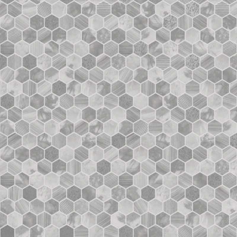 Image of Holden Decor Hexara Tile Wallpaper Grey Holden 89401