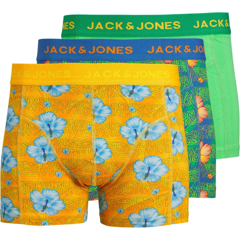 Image of Jack and Jones 3 Pack Trunks Mens - Blue Blue S