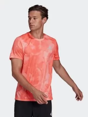 Image of adidas Fast Graphic Tee, Blue Size M Men